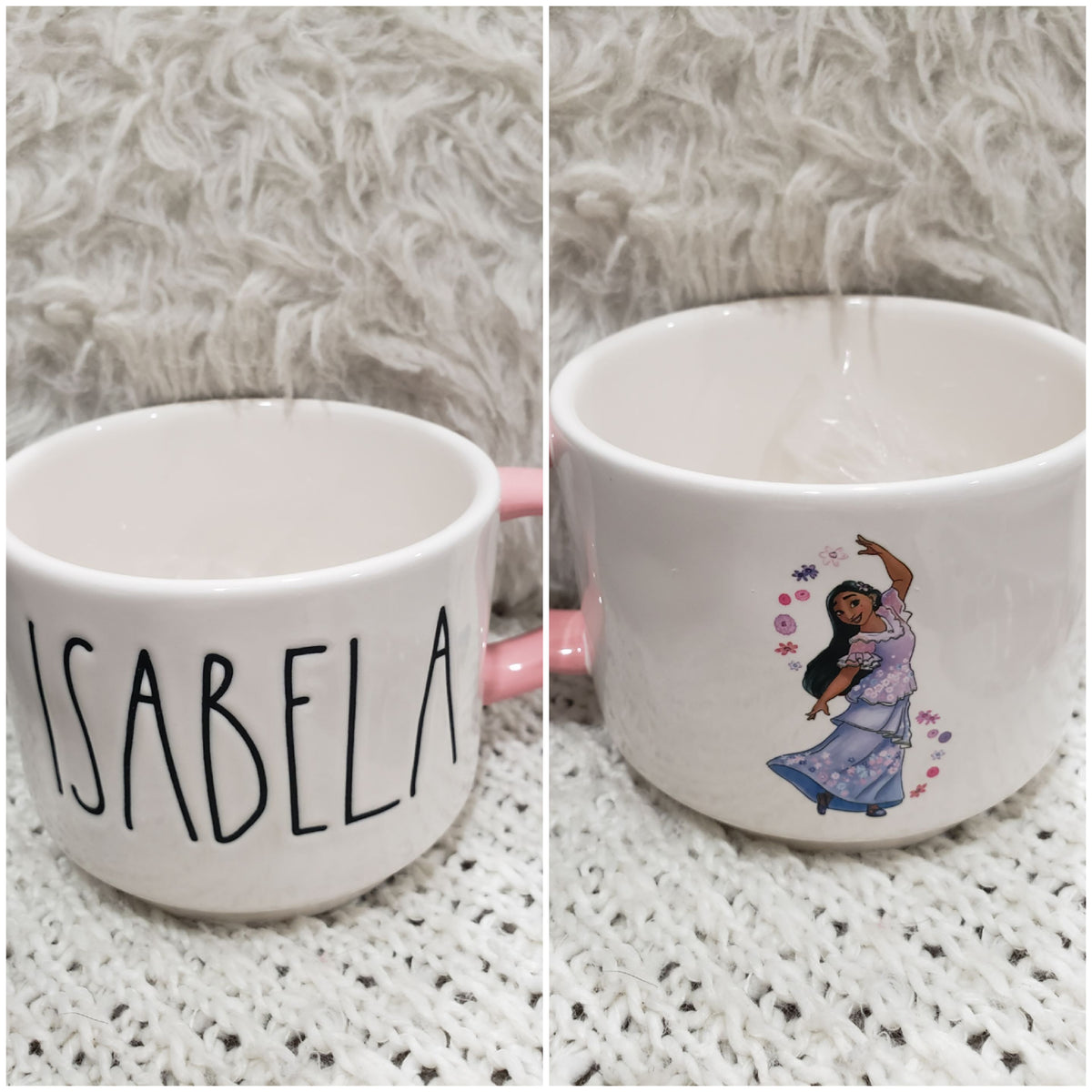 Rae Dunn &quot;Isabela&quot; Round Double Sided Mug Disney&#39;s Encanto Collection