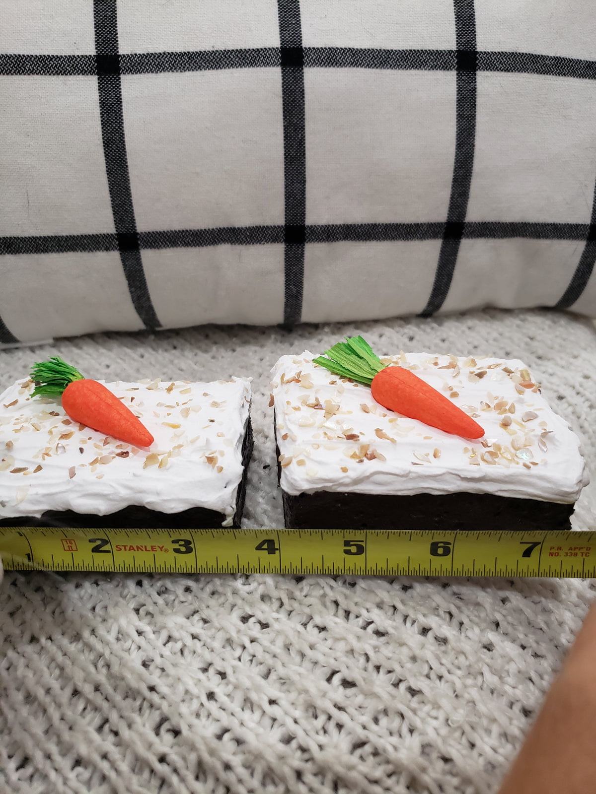 Pip Posh Design Faux Sweet Décor Carrot Cake Brownies Bakery Collection