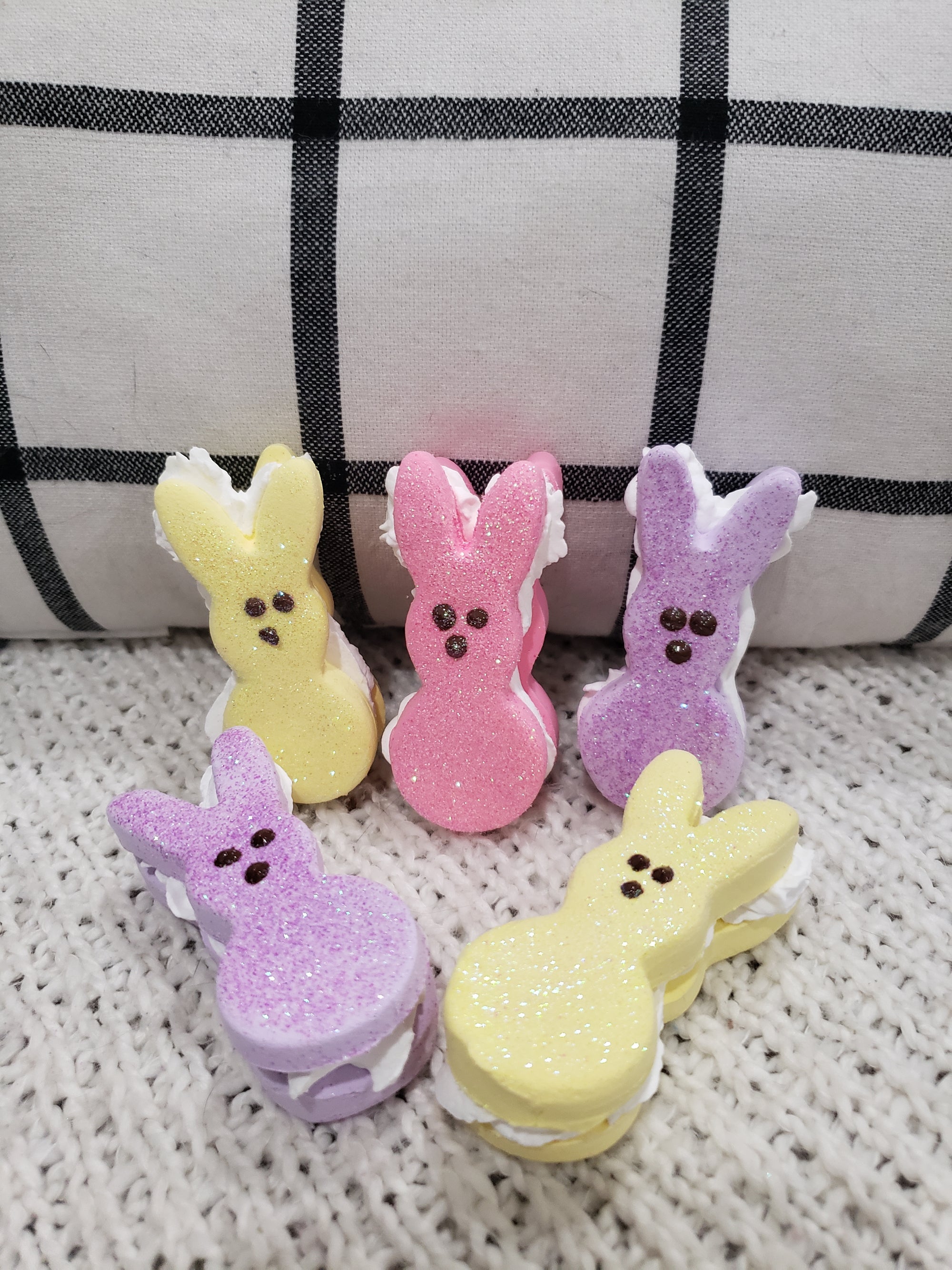 Pip Posh Design Faux Sweet Décor Whipped Bunny Peeps Cookies Spring Collection