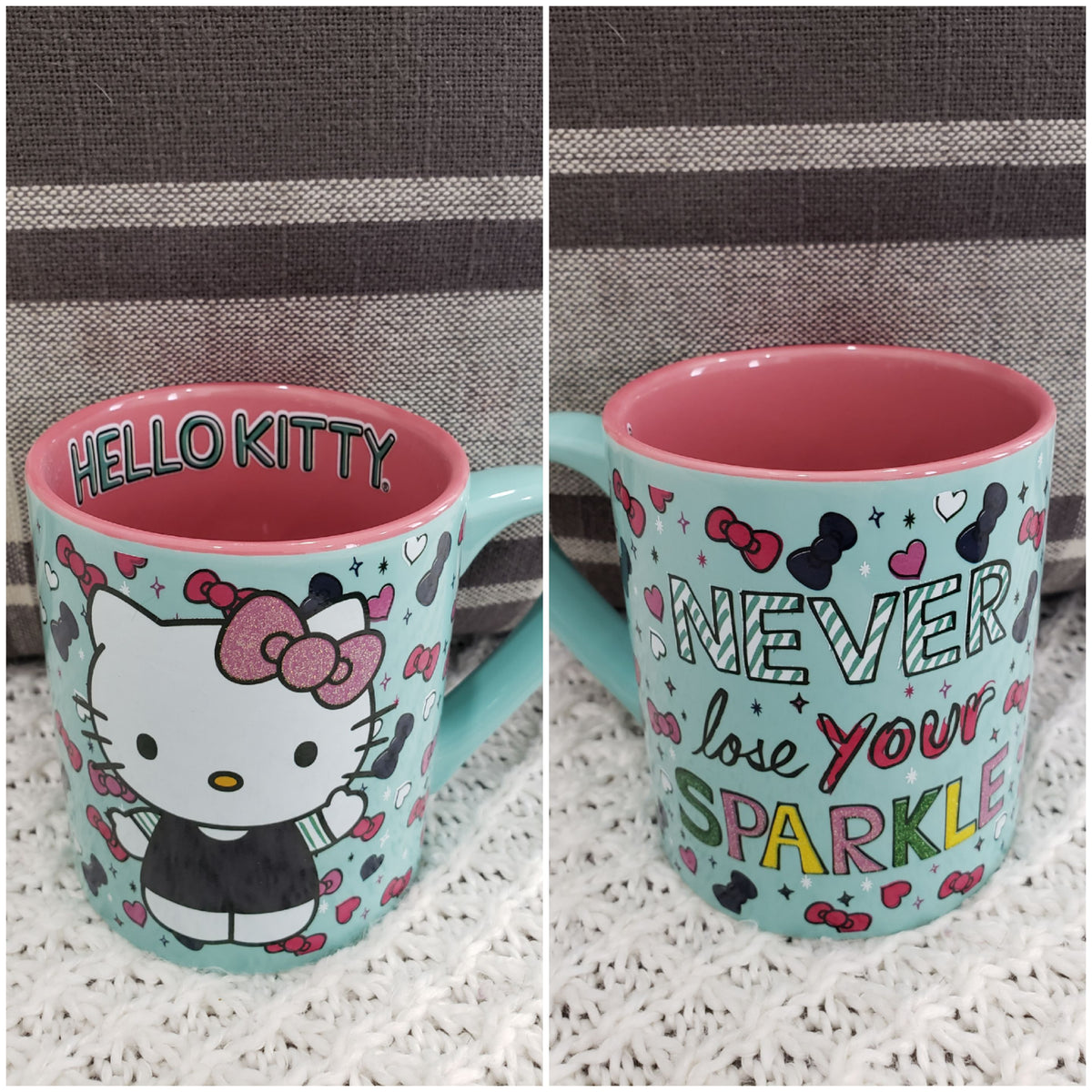Hello Kitty &quot;Never Lose Your Sparkle &quot; Double Sided 14 oz Mug Hk Collection