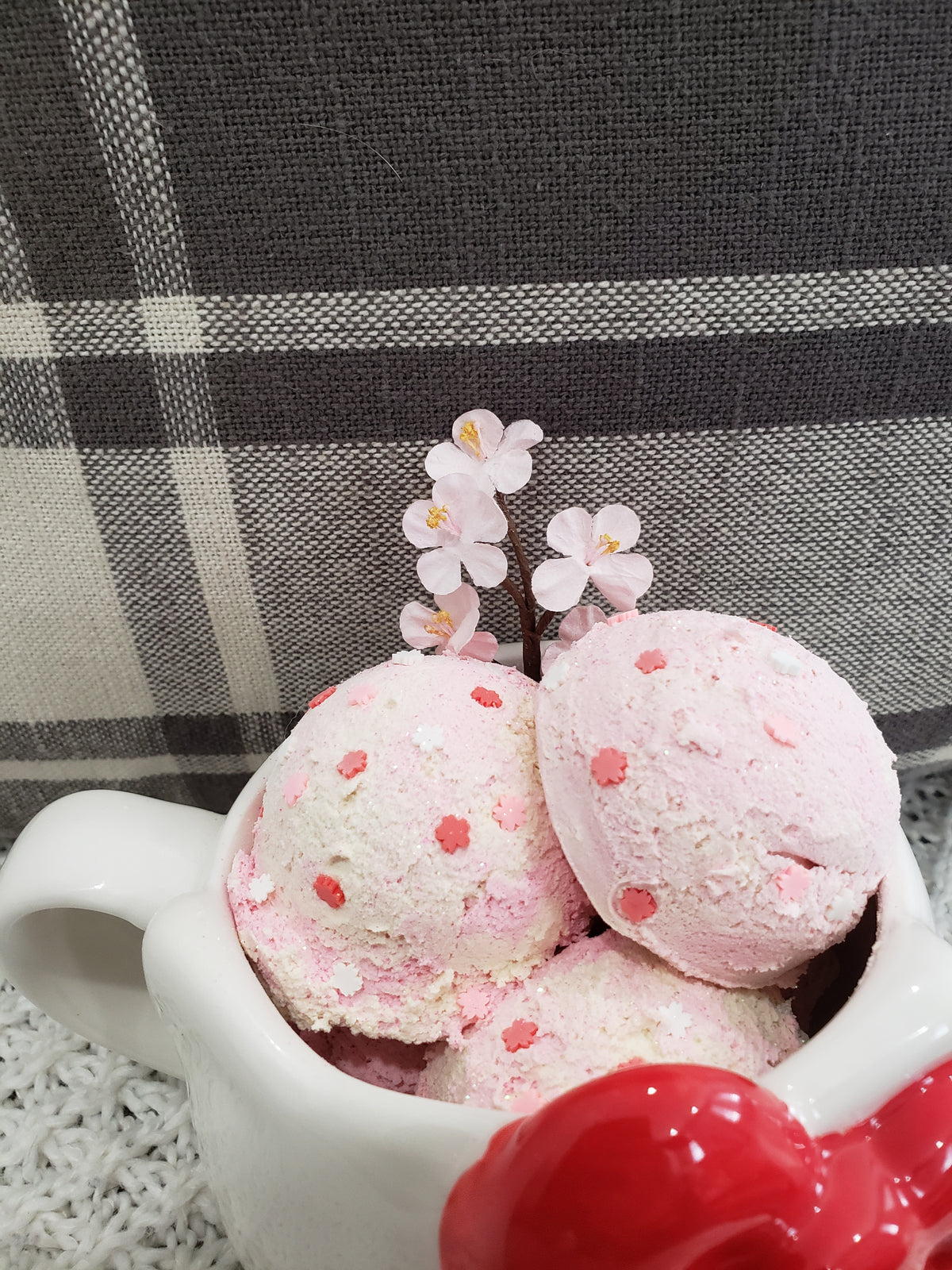 Pip Posh Design Faux Sweet Décor Hello Kitty Mug &amp; Cherry Blossom Ice Cream Hk Dessert Collection