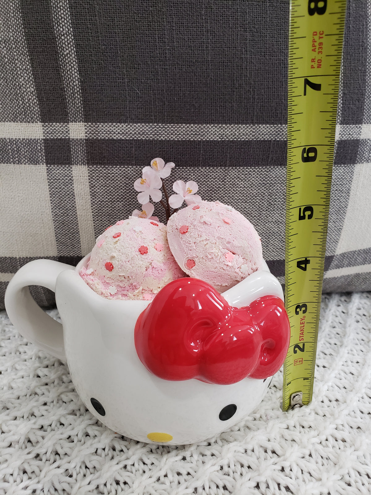 Pip Posh Design Faux Sweet Décor Hello Kitty Mug &amp; Cherry Blossom Ice Cream Hk Dessert Collection
