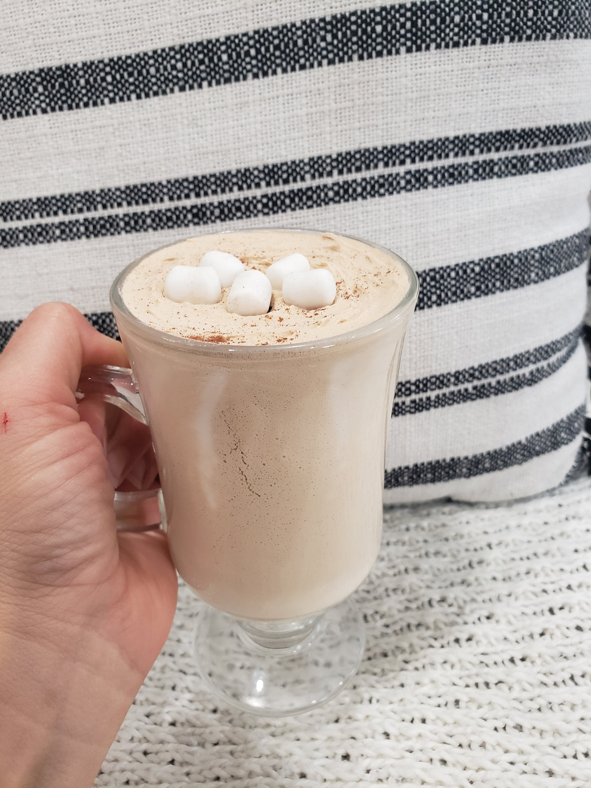 Pip Posh Design Faux Sweet Décor Hot Chocolate &amp; Marshmallows Glass Collection