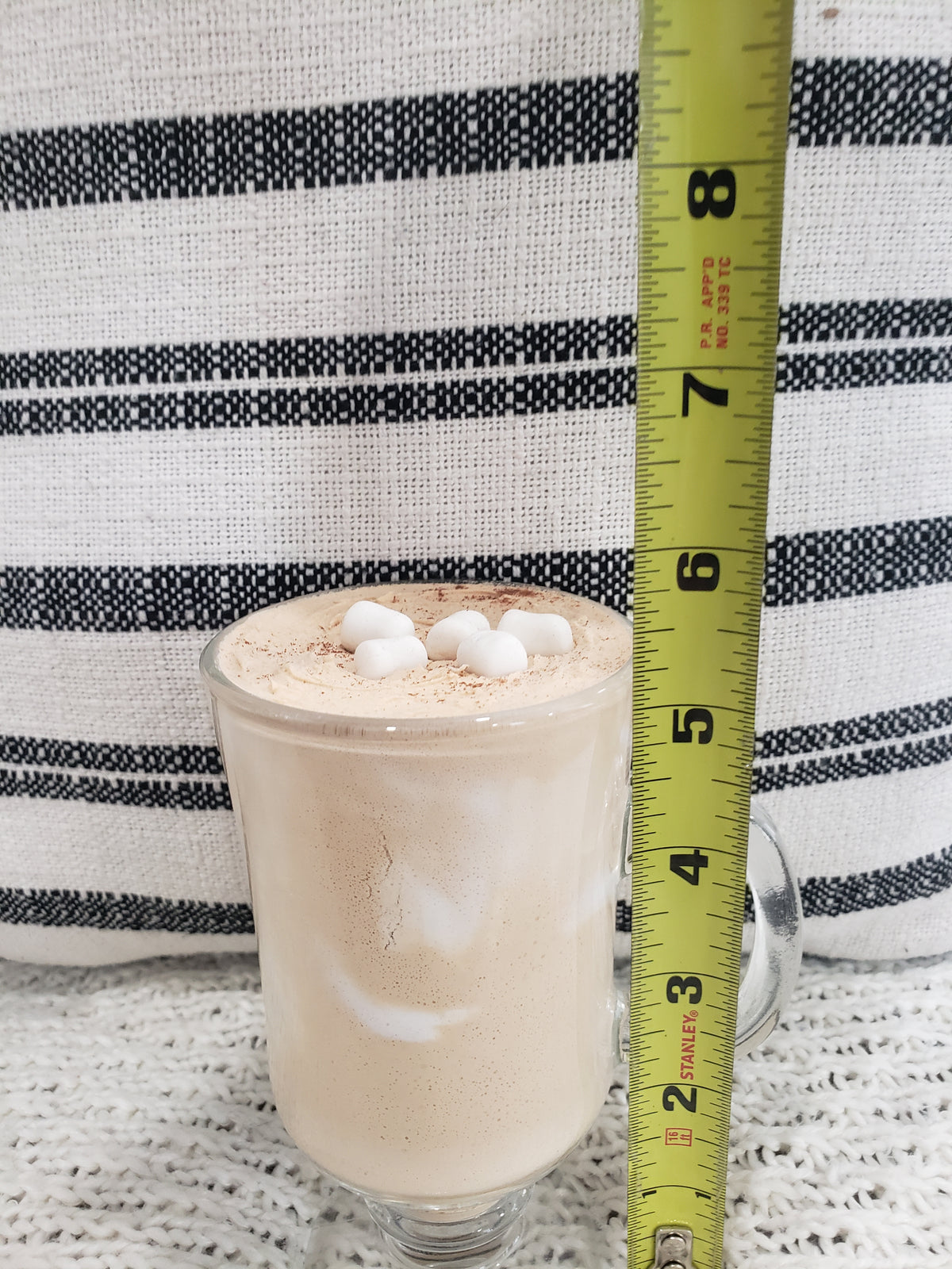 Pip Posh Design Faux Sweet Décor Hot Chocolate &amp; Marshmallows Glass Collection