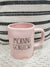 Rae Dunn "Morning Gorgeous" Powder Pink Mug Collection