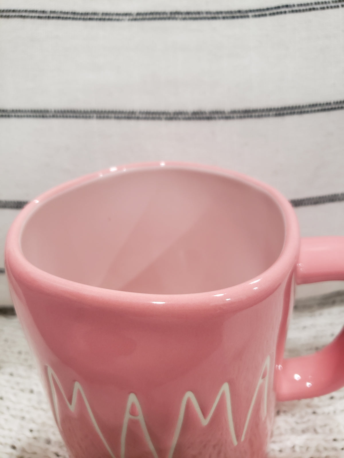 Rae Dunn &quot;Mama&quot; Peachy Pink Mug Collection