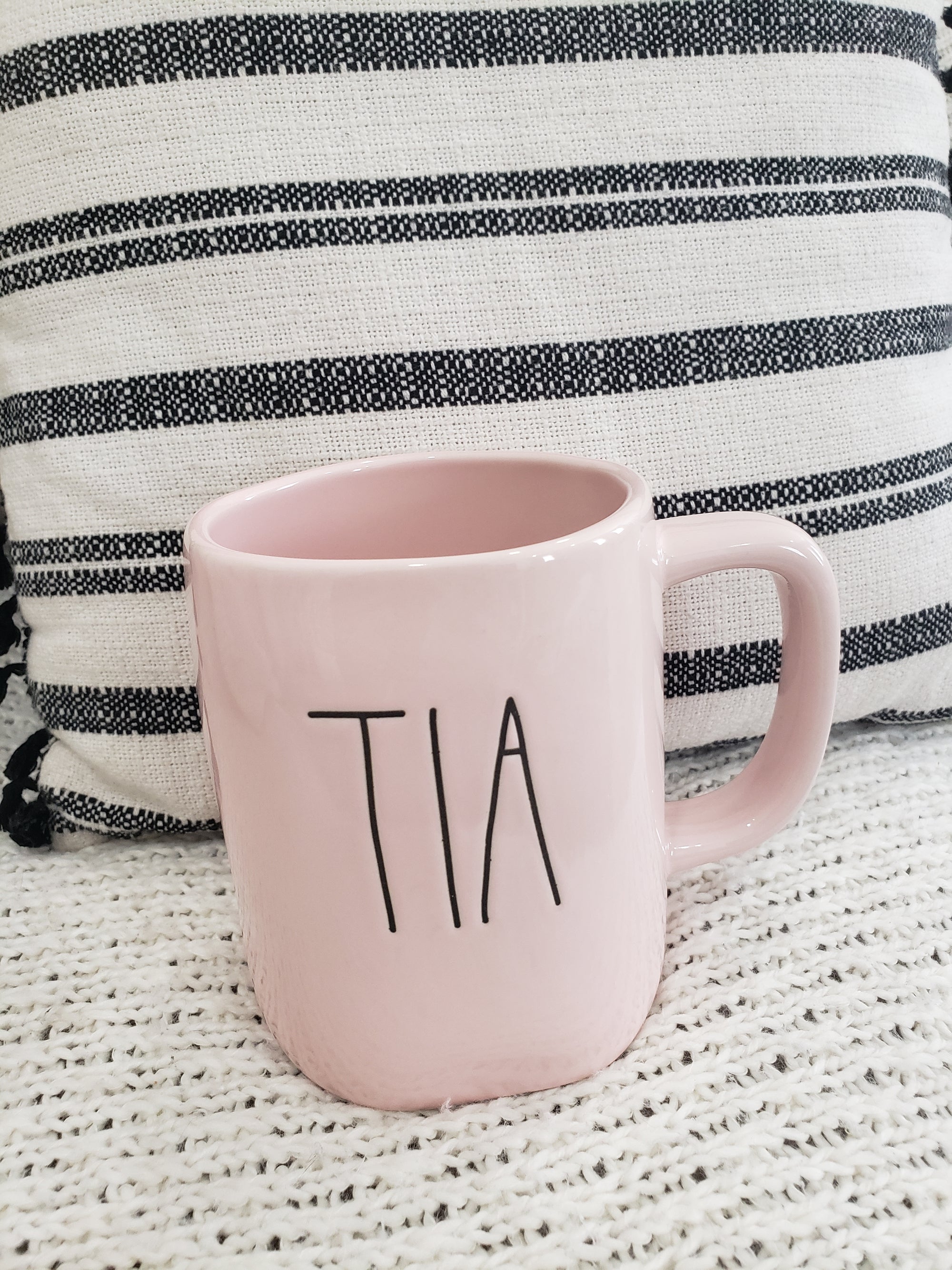 Rae Dunn "Tia" Powder Pink Mug Collection