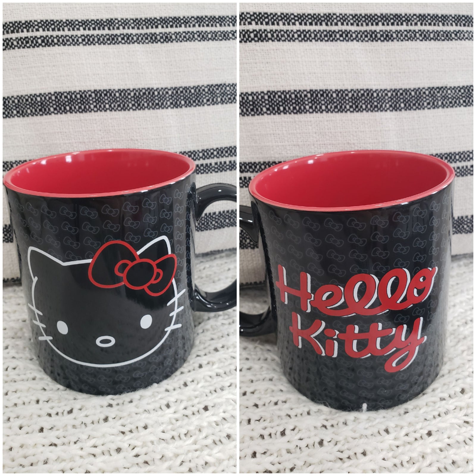 Hello Kitty Black Double Sided 20 oz Mug HK Collection