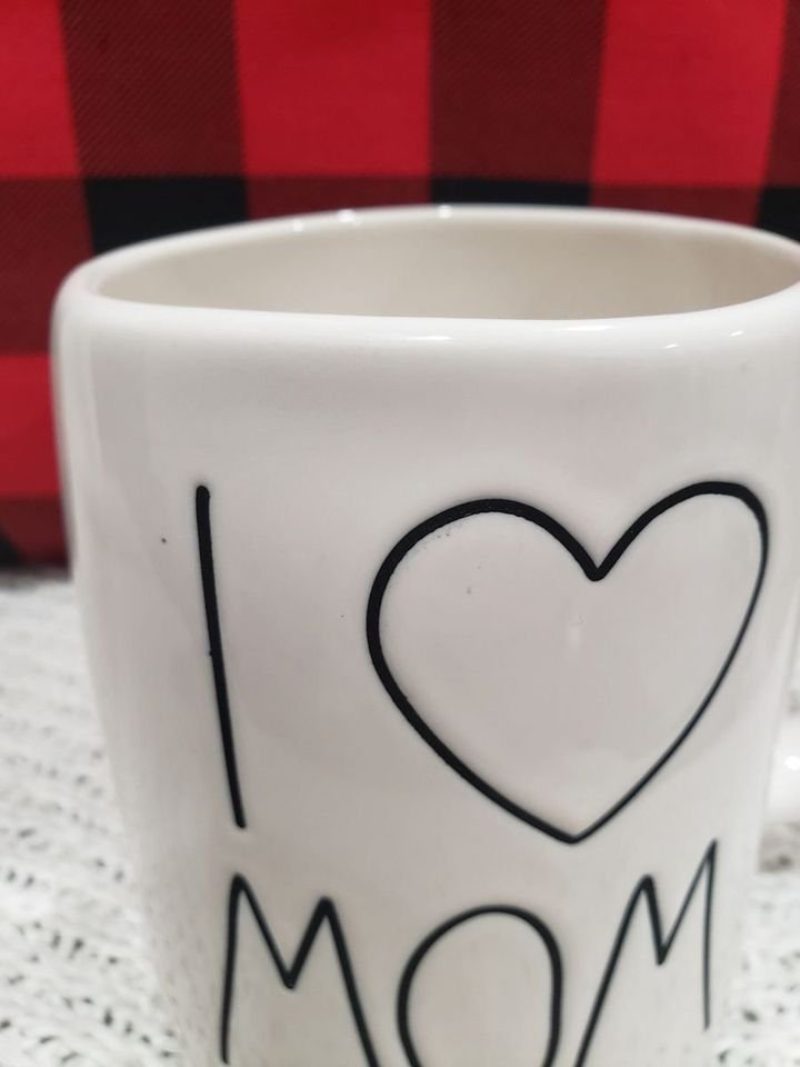 Rae Dunn &quot;I Love Mom&quot; White Mug Collection