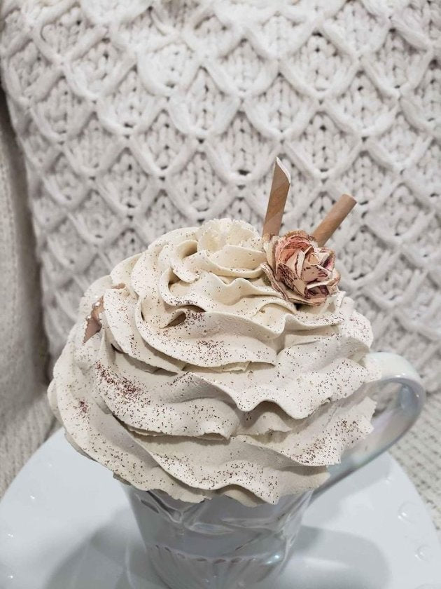 Pip Posh Designs Faux Sweet Décor Whipped Topper Iridescent Sea Shell Mug Collection