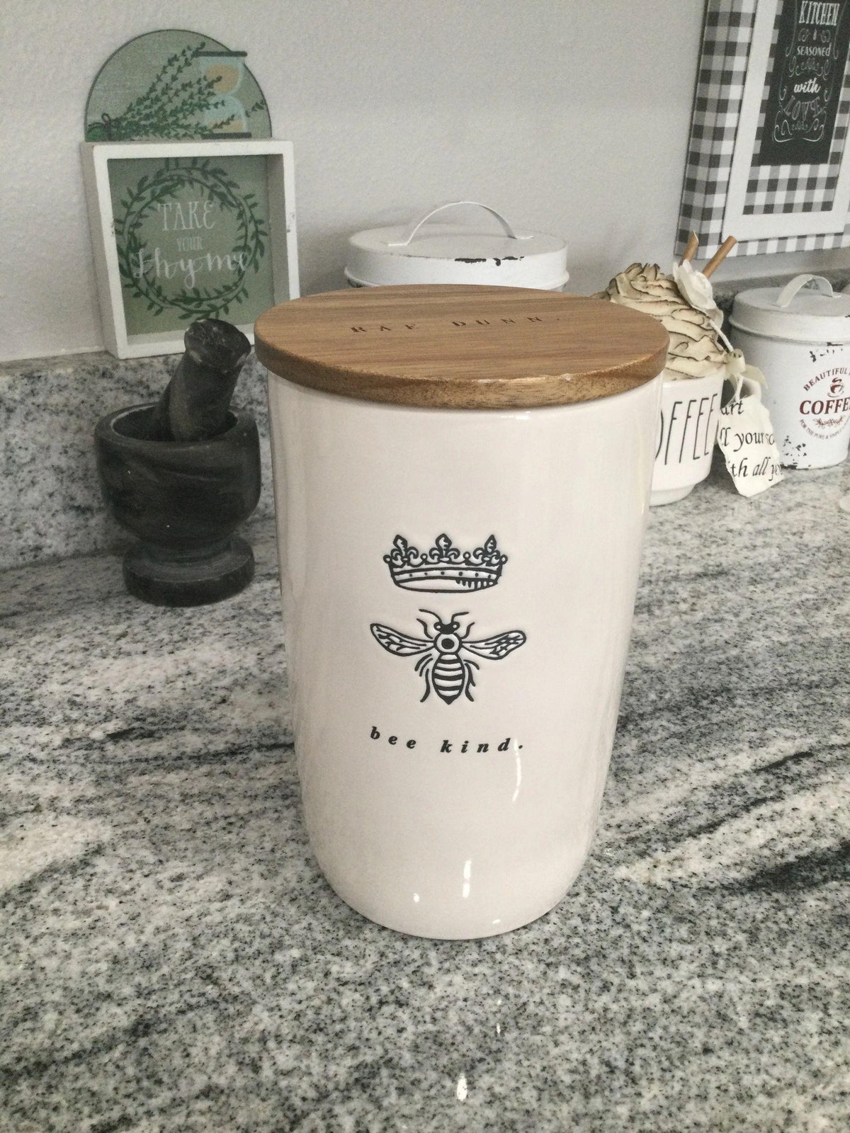 Rae Dunn &quot;Bee Kind&quot; White Icon Cellar Collection