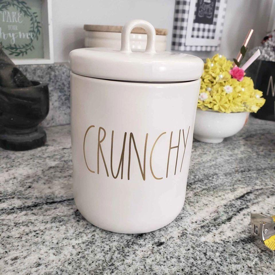 Rae Dunn "Crunchy" White Canister Collection