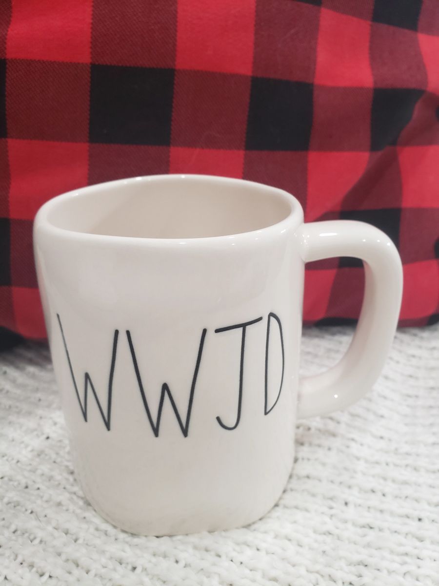 Rae Dunn "WWJD" White Mug Collection