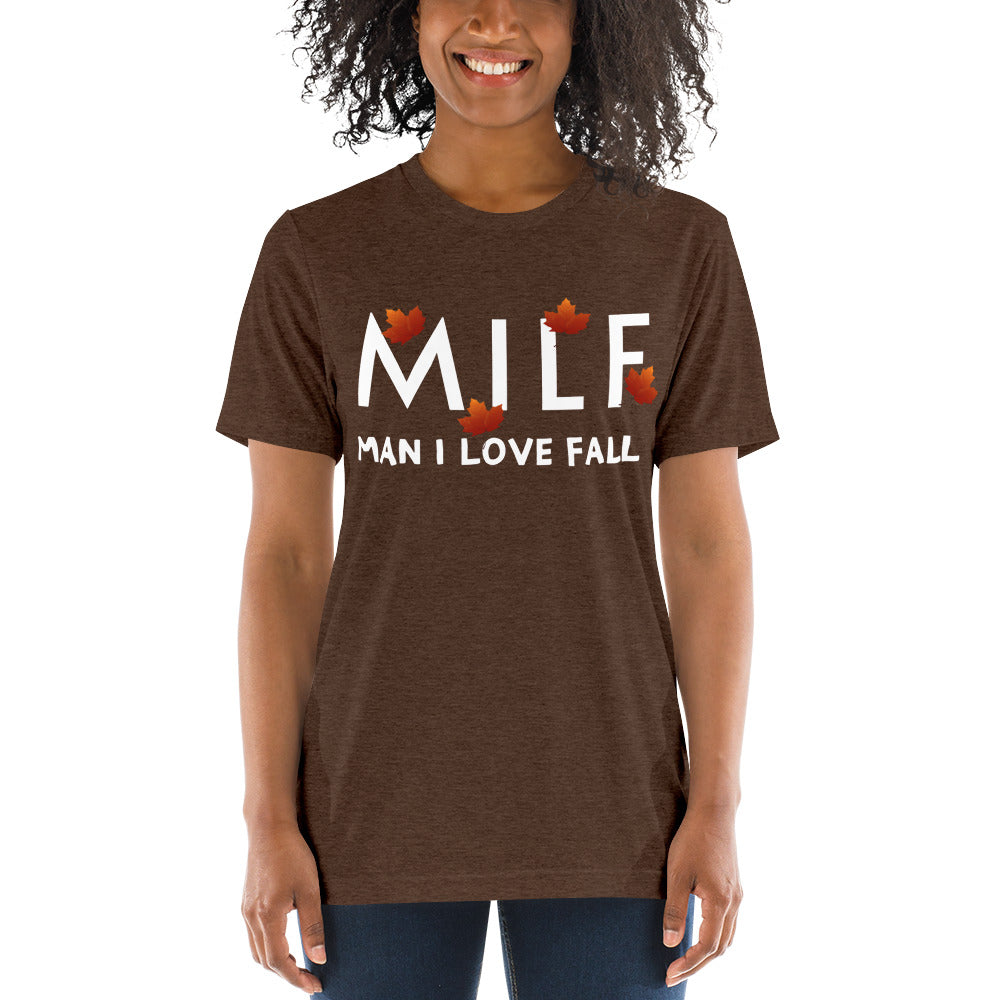 Pip Posh Design " M I L F "Man I Love Fall" Short Sleeve T-Shirt Fall Collection