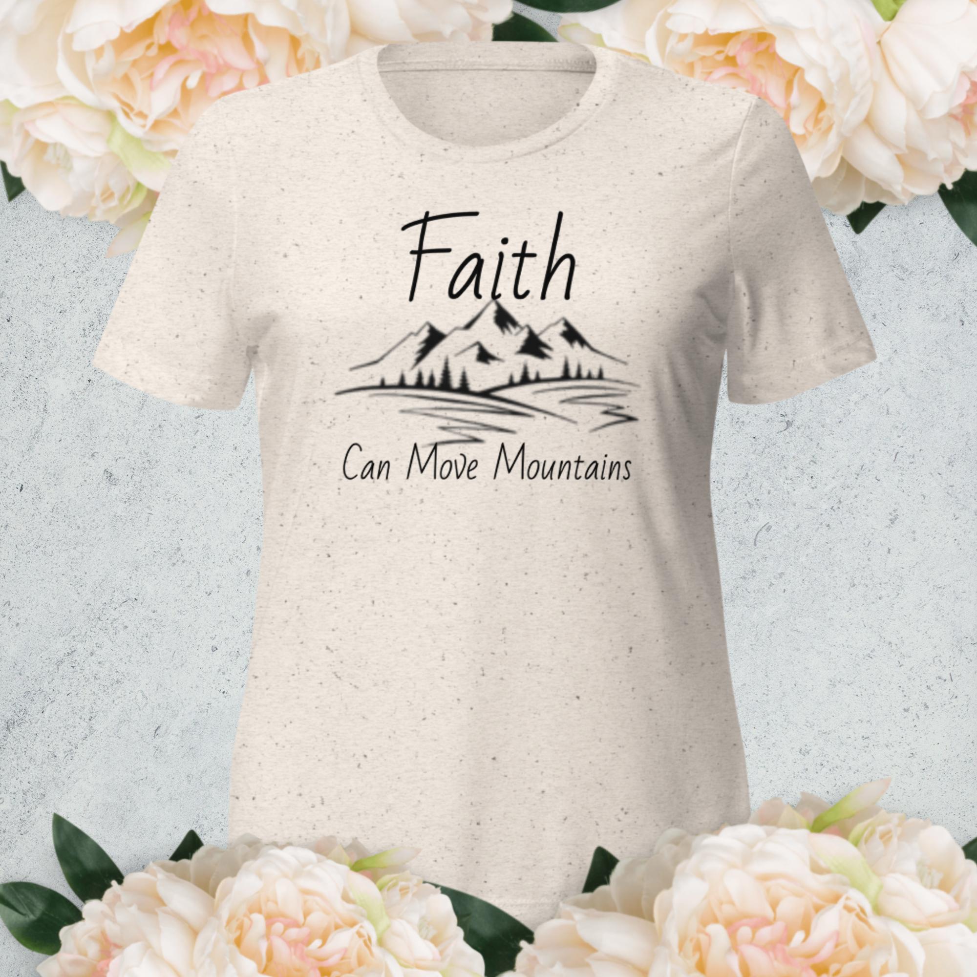 Pip Posh Design "Faith Can Move Mountains" Women’s relaxed tri-blend t-shirt