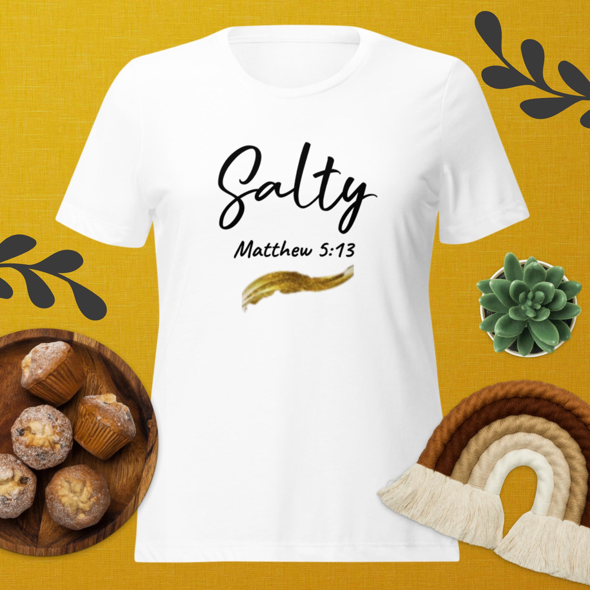 Pip Posh Design "Salty" Faith Collection Women’s relaxed tri-blend t-shirt